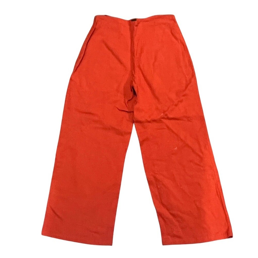 Billabong Dress Pants Womens Size 29 Orange High Rise Wide-Leg Back Pockets